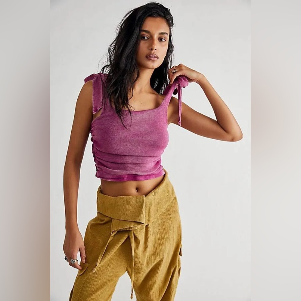 NWT Free People BOULEVARD tank (dragonfruit / magenta) — size LARGE (L) // $58